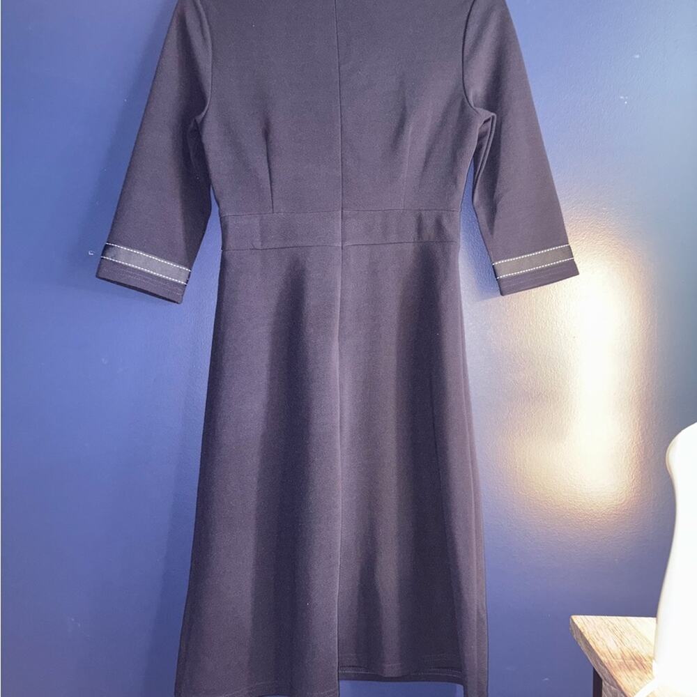 Elegant Navy Blue Women's Dress HomeYee size 6 - Picture 9 of 10